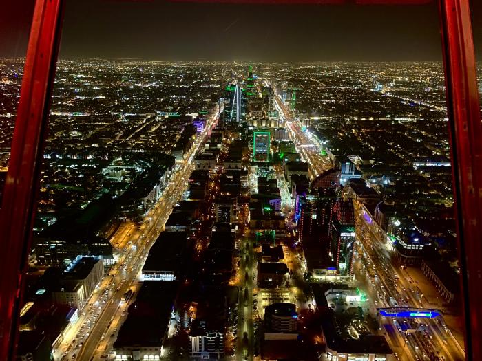 Vue de Riyad depuis le sommet de la Kingdom Tower