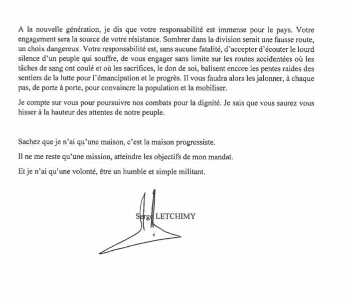 lettre Letchimy