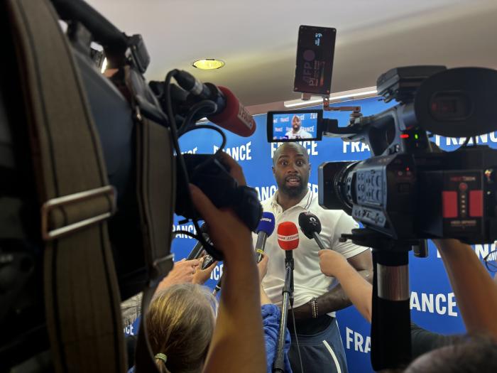 Teddy Riner en conférence de presse