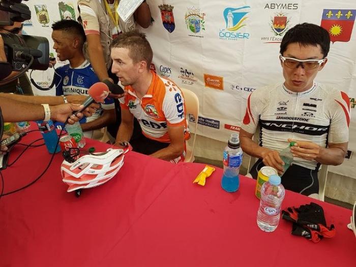 2e étape - 1er tronçon : Nicolas Thomasson vainqueur de l'étape, Cédric Eustache maillot jaune