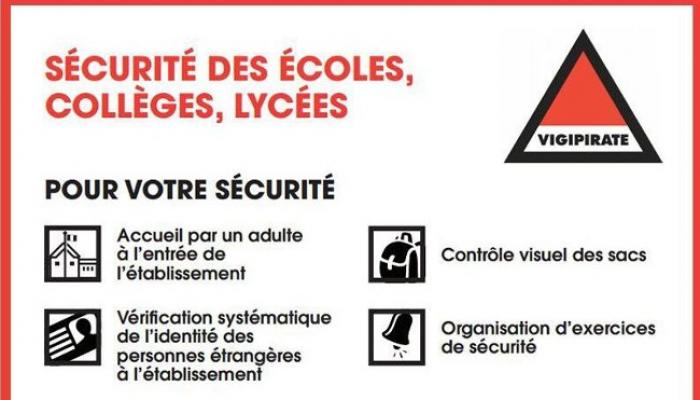 A compter de ce lundi, les consignes de sécurité sont applicables dans les établissements scolaires