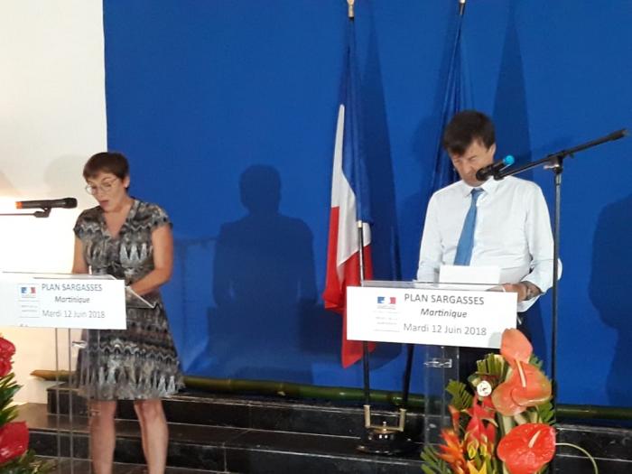 Algues sargasses : plusieurs annonces faites par Nicolas Hulot et Annick Girardin