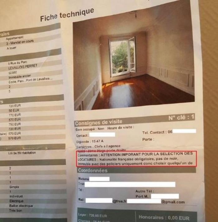 Annonce immobilière raciste : le défenseur des droits se saisit de l'affaire