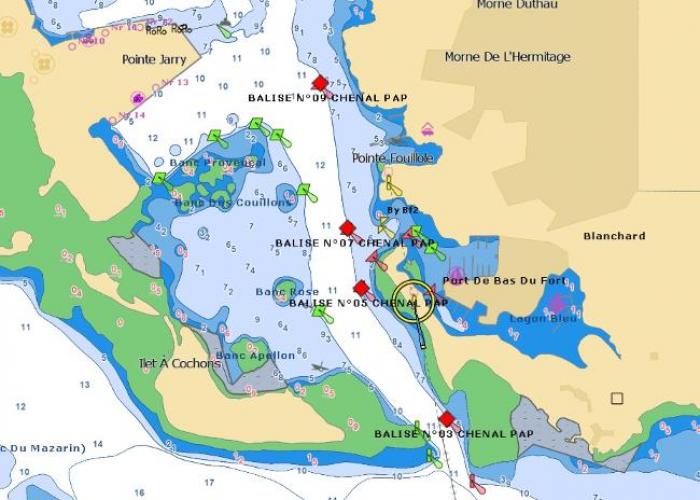 Balisage du chenal maritime du port