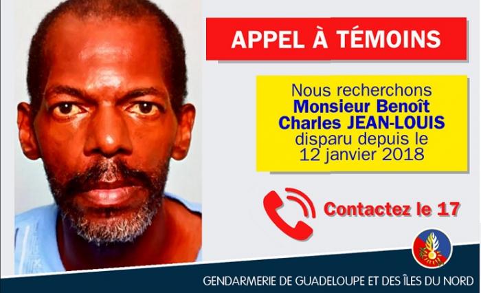 Benoît Charles JEAN-LOUIS a disparu depuis 5 jours