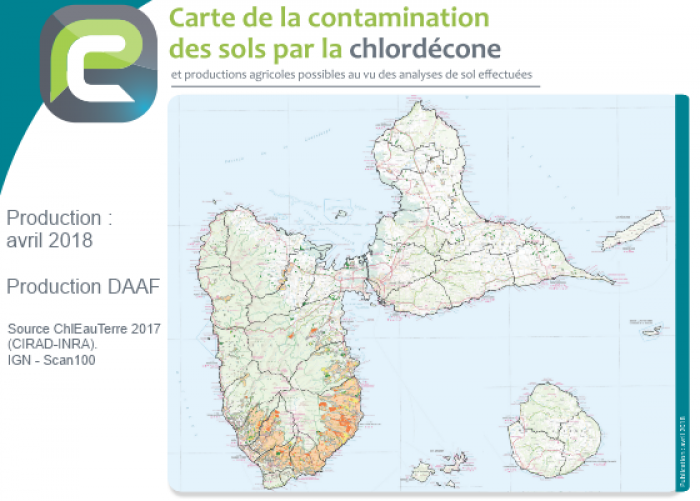 Chlordécone : une carte des sols contaminés consultable