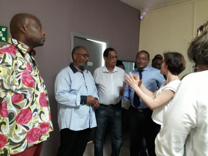 Christelle Dubos a visité l'Acise Samu Social