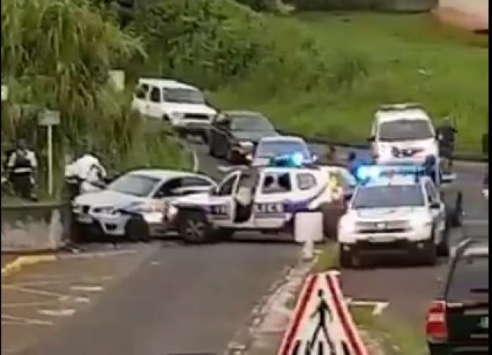 Course poursuite entre Fort-de-France et le Lamentin : deux policiers blessés, le conducteur en garde à vue