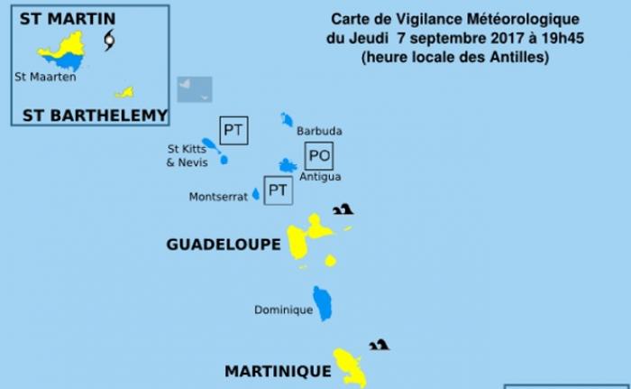 Des vigilances déclenchées dans les îles françaises des Antilles