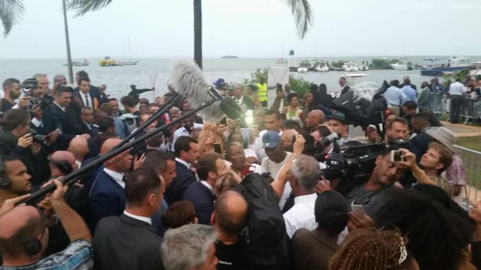 Emmanuel Macron était en visite à Goyave