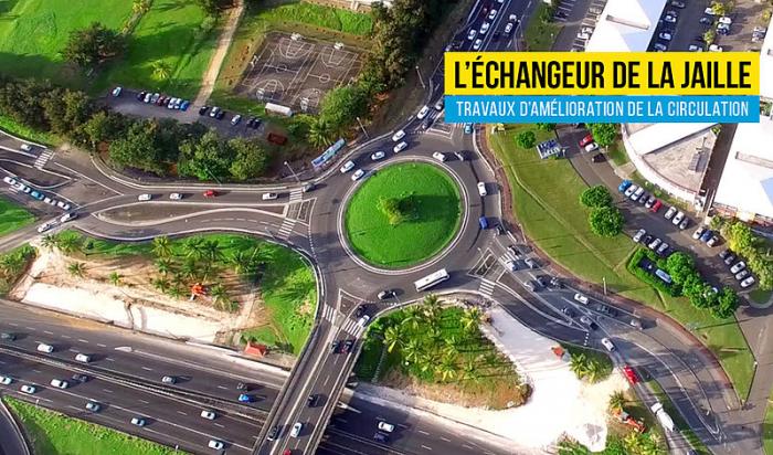 Fermeture temporaire de la RN1 au niveau de l’échangeur de la Jaille