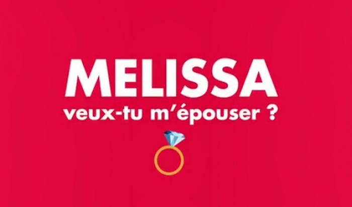 Insolite : "Mélissa" a répondu à sa demande en mariage
