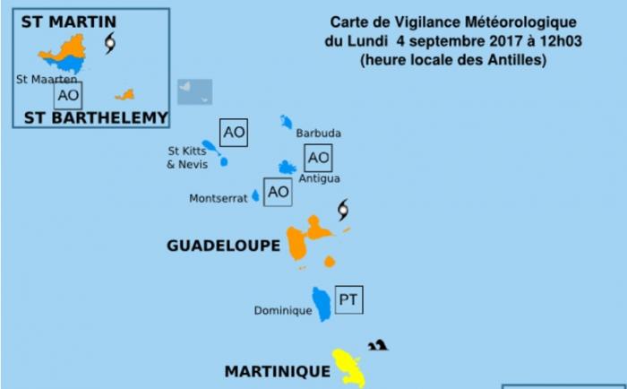 IRMA : la Guadeloupe placée en vigilance orange cyclonique
