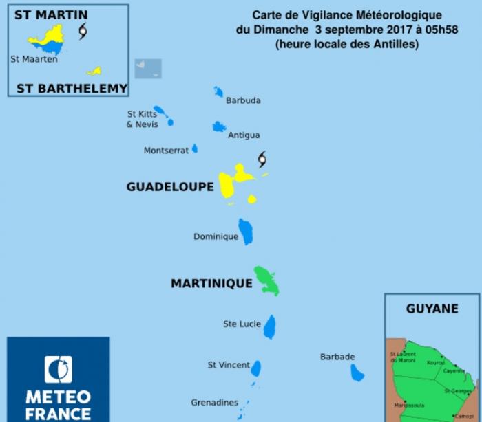 IRMA : vigilance jaune cyclone déclenchée