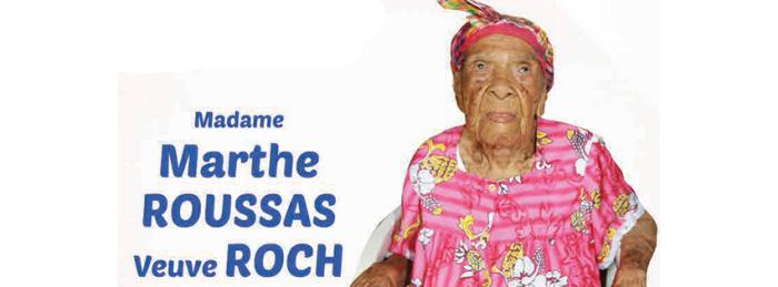 La doyenne de la Guadeloupe, Marthe ROCH , a fêté ses 110 ans ce week-end