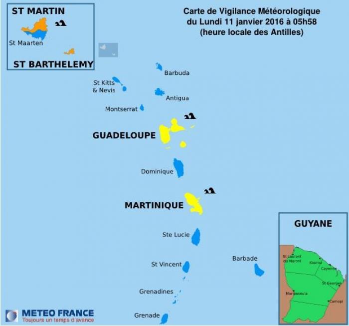 La Guadeloupe en vigilance jaune pour forte houle