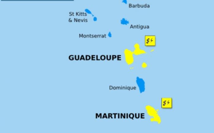 La Guadeloupe placée en vigilance jaune pour fortes pluies et orages