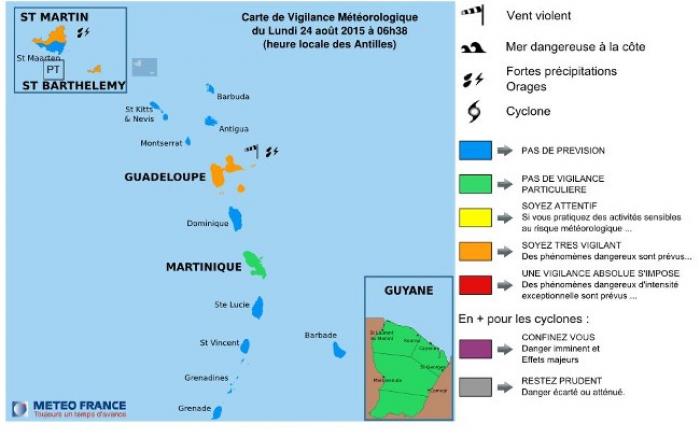 La Guadeloupe reste en vigilance orange