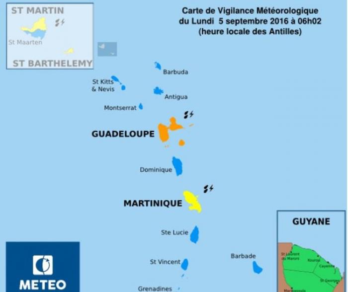 La Guadeloupe toujours en vigilance orange