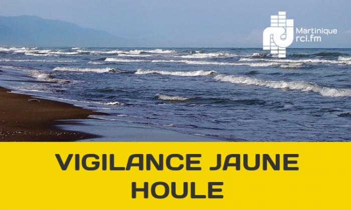 La Martinique en vigilance jaune pour mer dangereuse à la côte. Retour au vert pour la pluie