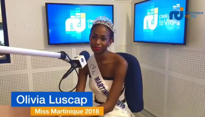 La nouvelle Miss Martinique Olivia Luscap dans les locaux d'RCI