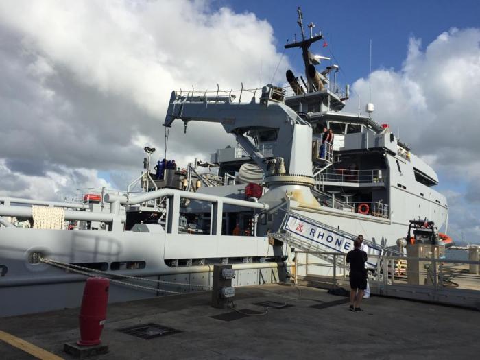 Le bâtiment de soutien et d’assistance hauturier (BSAH) de la Marine Nationale est en Martinique