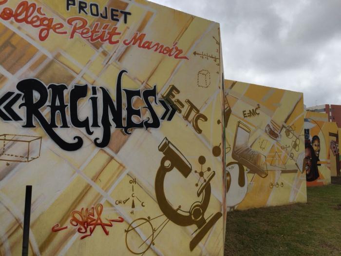 Le collège de Petit-Manoir au Lamentin a inauguré une fresque