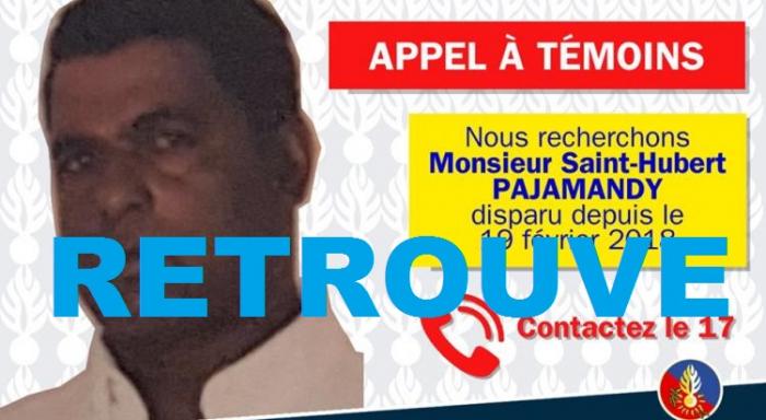 Le disparu Saint-Hubert Pajamandy est rentré chez lui