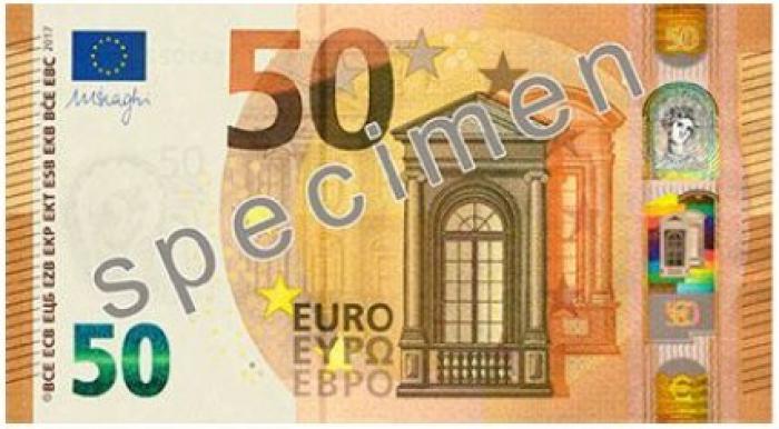 Le nouveau billet de 50 euros mis en circulation