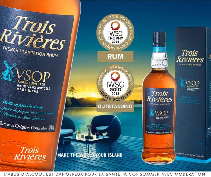 Le rhum Trois-Rivières VSOP élu rhum de l'année à Londres