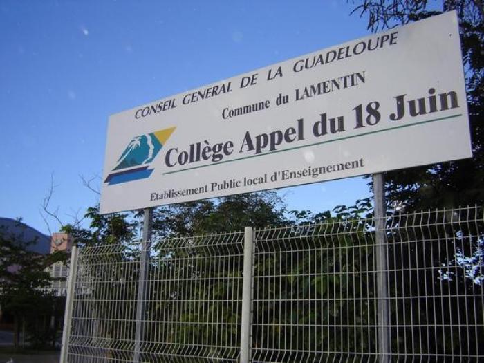 Les cours reprendront à la rentrée au collège du Lamentin