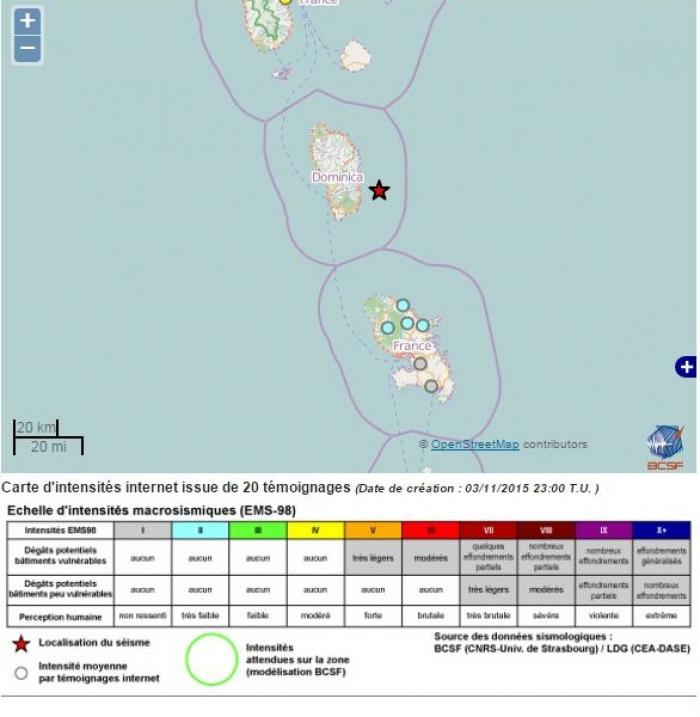 Léger séisme ressenti mardi en début d'après-midi en Martinique
