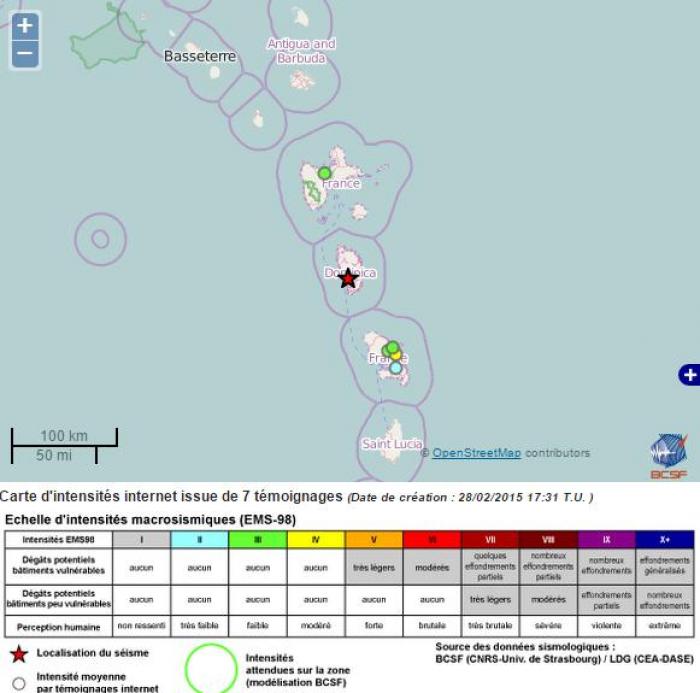 Légère secousse sismique ressentie samedi matin en Martinique