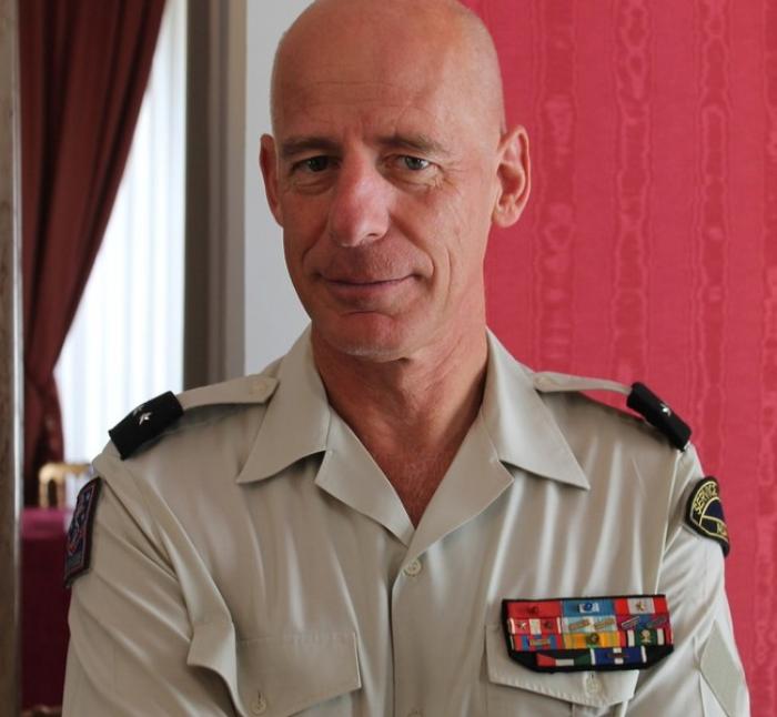 Luc Perron du Revel, le général commandant du Service militaire adapté est en Guadeloupe
