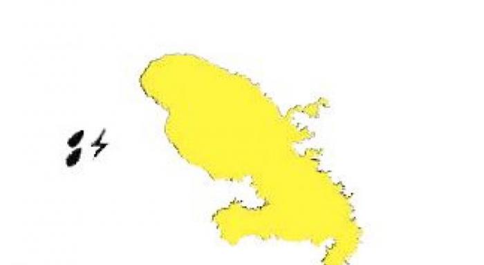 Météo-France place la Martinique en vigilance jaune pour fortes pluies et orages