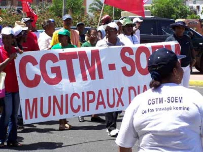 Mobilisation de la CGTM-SOEM au Lamentin