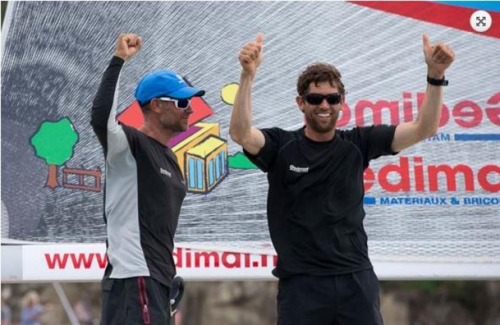 Transat AG2R : Thierry Chabagny et Erwan Tabarly les premiers à Saint-Barth