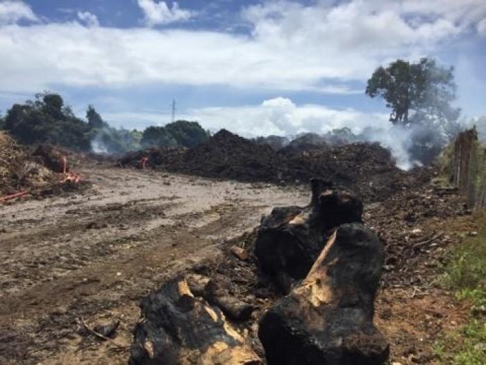 Un incendie à l'usine de compostage de Wonche