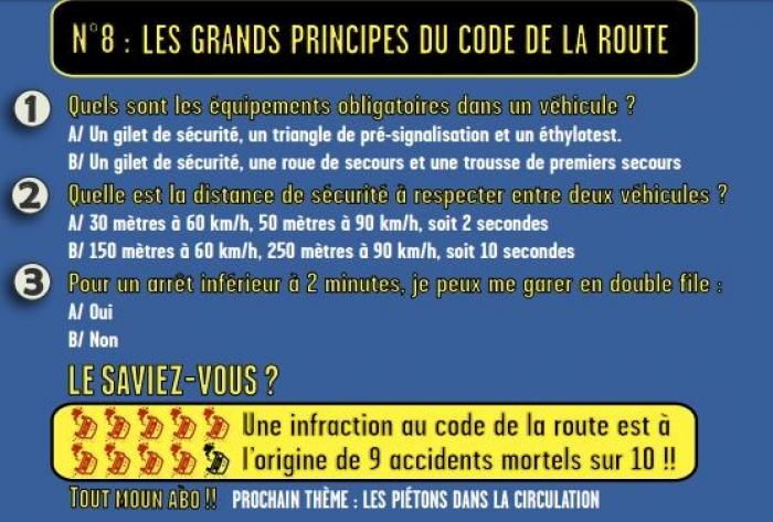 Un jeu - concours autour de la sécurité routière