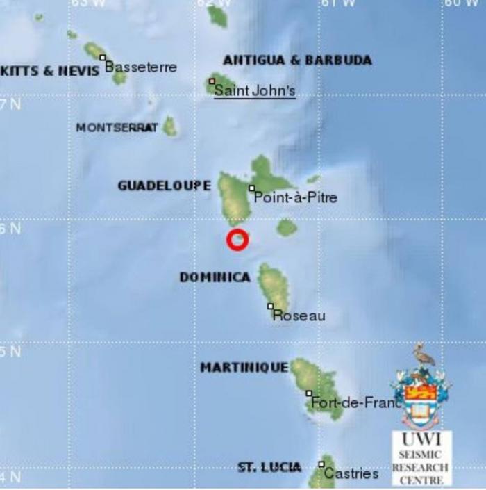 Un tremblement de terre d'une magnitude de 4,2 non loin des Saintes