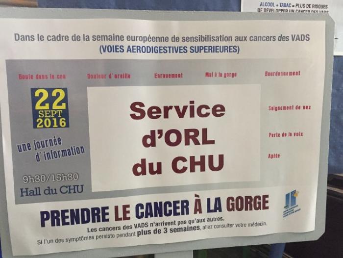 Une journée de prévention des cancers des voies aérodigestives supérieures au CHU
