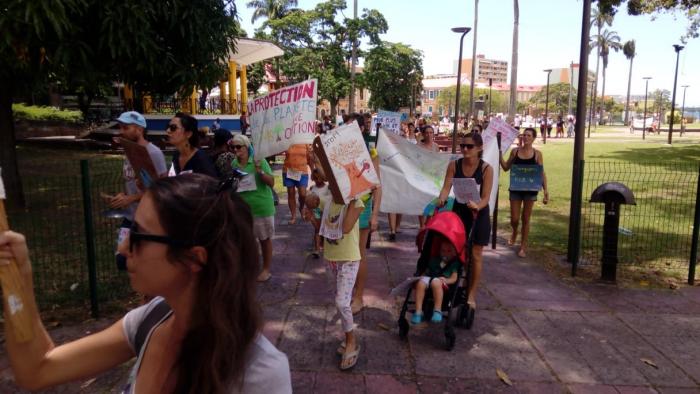 Une marche pour le climat dans les rues de Pointe-à-Pitre