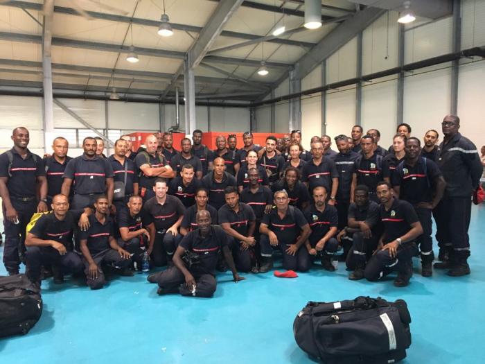 Une soixantaine de pompiers de retour de la Dominique