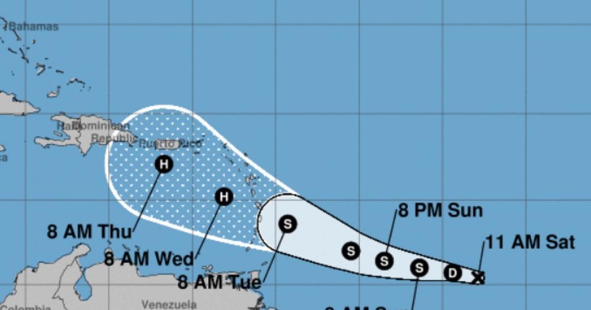 Naissance de la dépression tropicale n°5 à l'est des petites Antilles