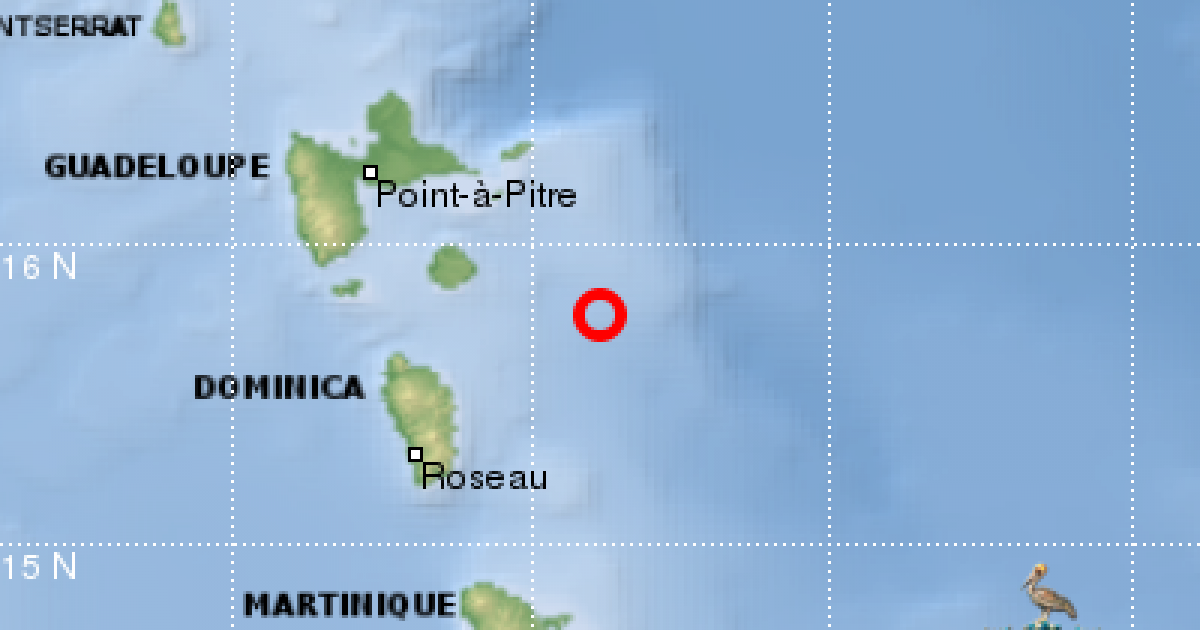 Tremblement de terre au large de Marie-Galante