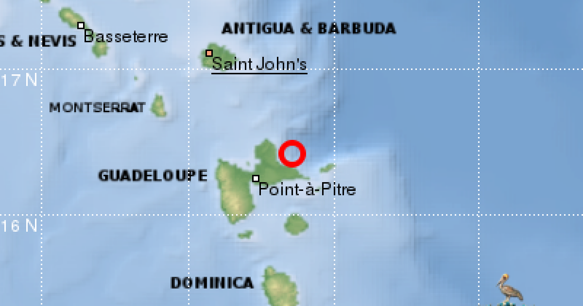 Un séisme dans la nuit en Guadeloupe