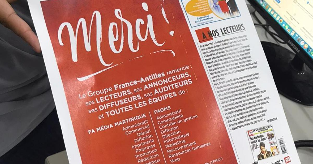 France Antilles : le dernier numéro