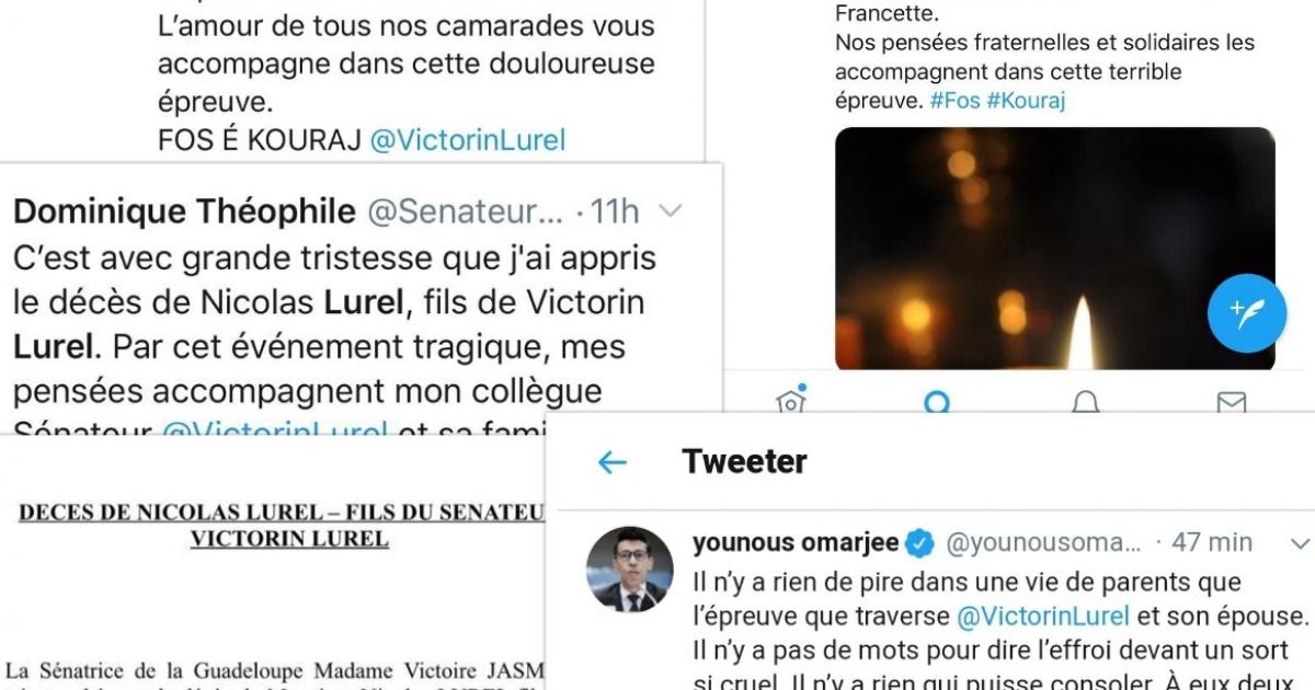 De nombreuses réactions après le décès du fils de Victorin Lurel