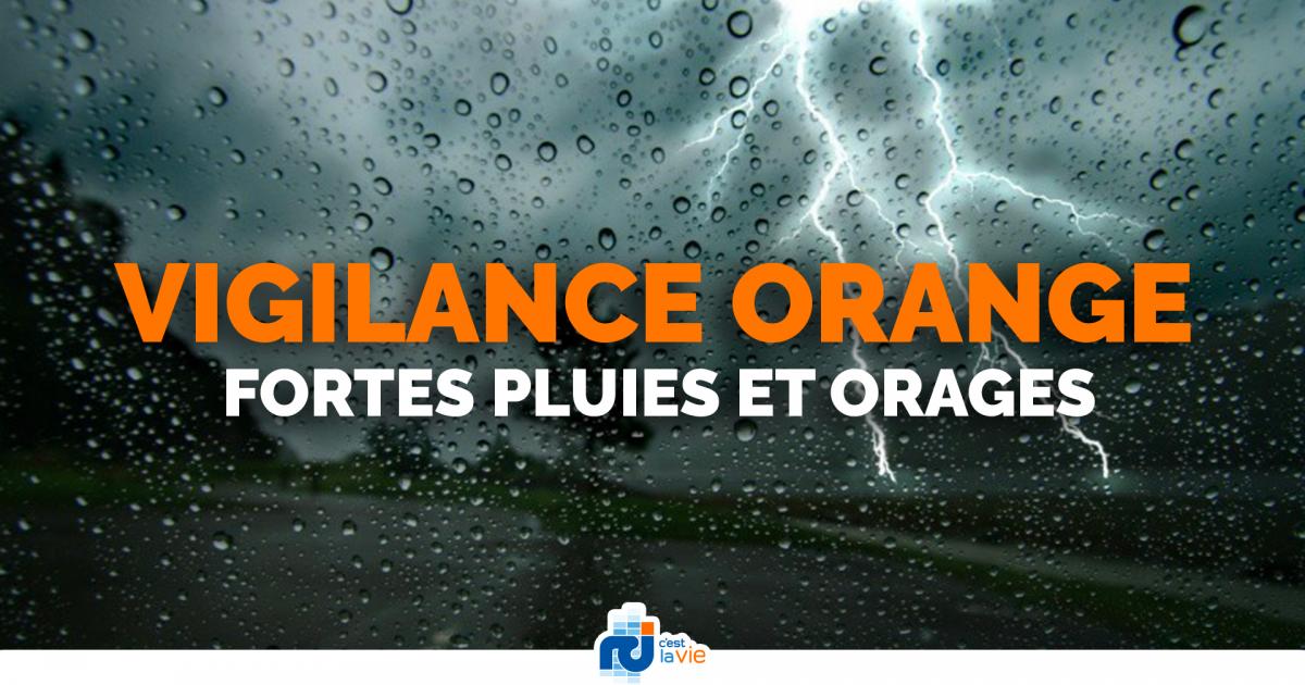 Vigilance orange pour fortes pluies et orages maintenue