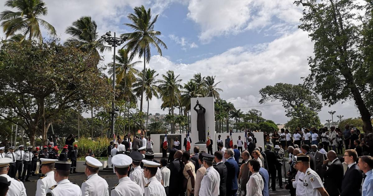 La cérémonie de la fête nationale célébrée à Fort-de-France